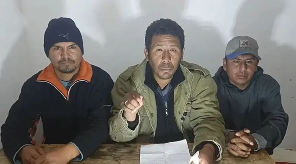 El dirigente Humberto Claros durante el anuncio. Foto: Captura de pantalla