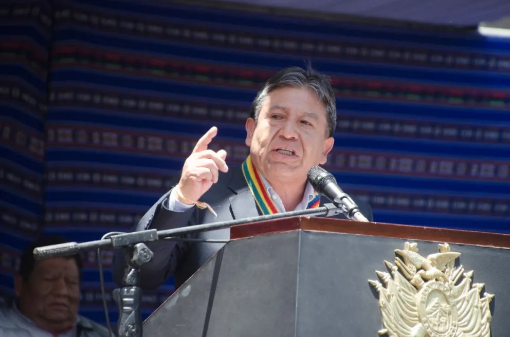 David Choquehuanca en su discurso de este viernes. Foto: Vicepresidencia