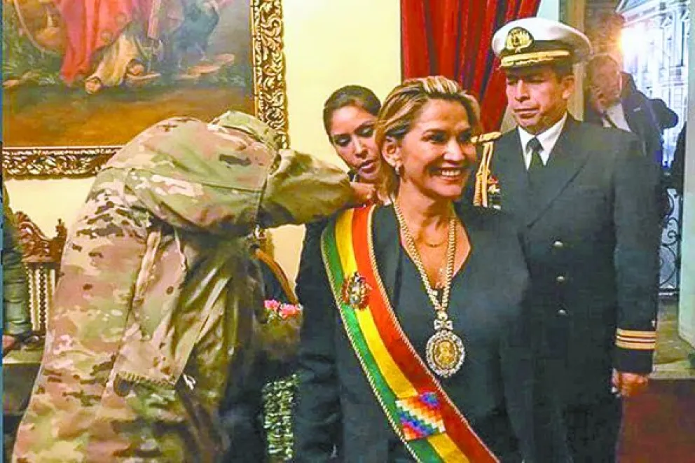 Jeanine Añez en noviembre de 2019 en el Palacio de Gobierno. Foto: Archivo