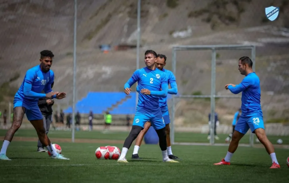 Jugadores de la Academia en pleno trabajo en Ananta. Foto: Club Bolívar.