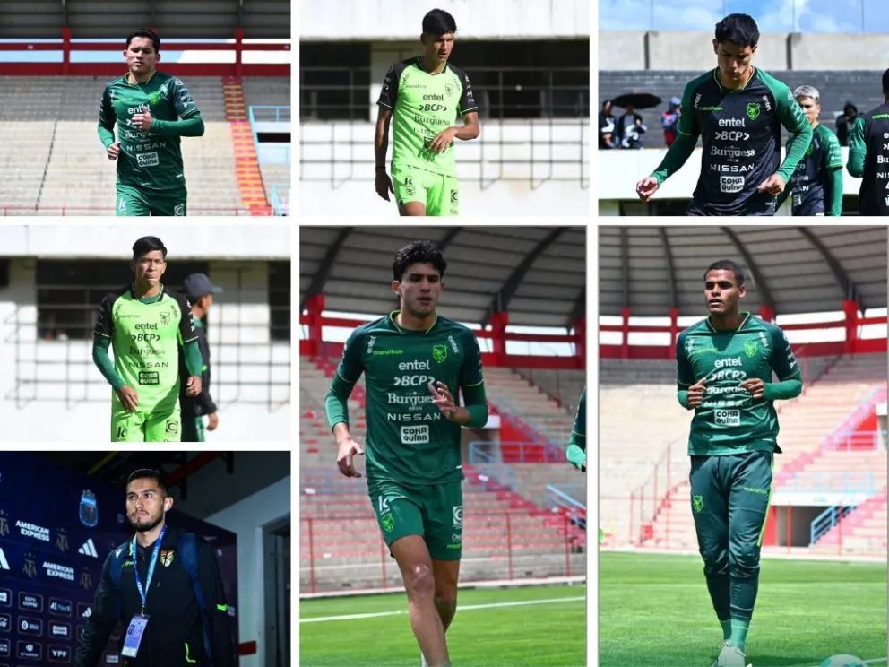 De arriba hacia abajo: Paz, Rocha, Menacho, Vaca, Morales, Monteiro y Terrazas. 