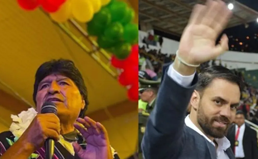 El expresidente Evo Morales y el ministro del Castillo: Foto: Composición