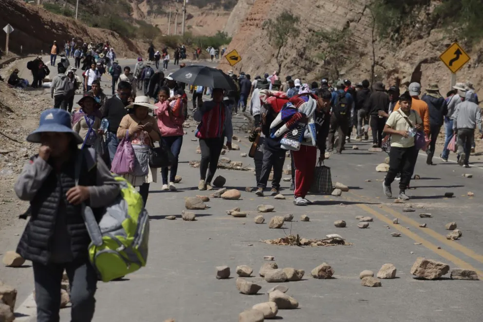 Bloqueo en Parotani. Foto: APG