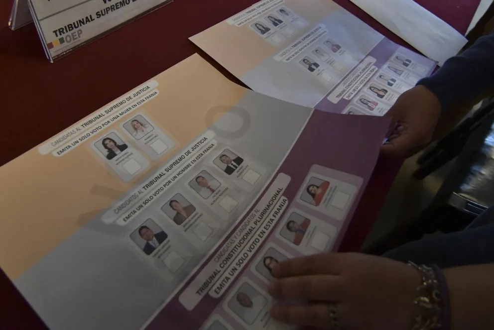 Papeletas para las Elecciones Judiciales 2024. Foto: APG