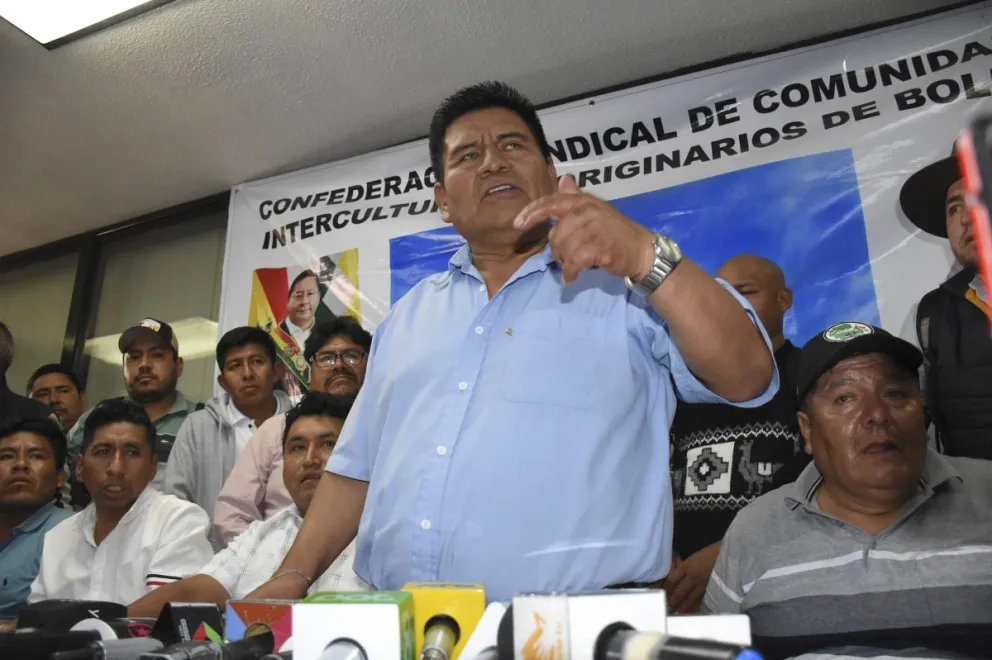 Esteban Alavi, dirigente de la confederación de interculturales de Bolivia. Foto: APG