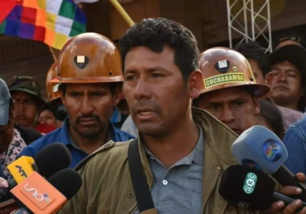 Humberto Claros, dirigente campesino afín al expresidente Evo Morales. Foto: captura