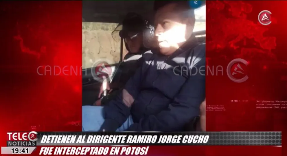 Ramiro Cucho fue aprehendido en Potosí. Foto: Cadena A