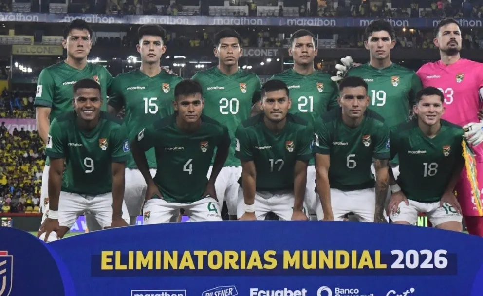 La formación inicial de Bolivia para el partido contra Ecuador. Foto: APG