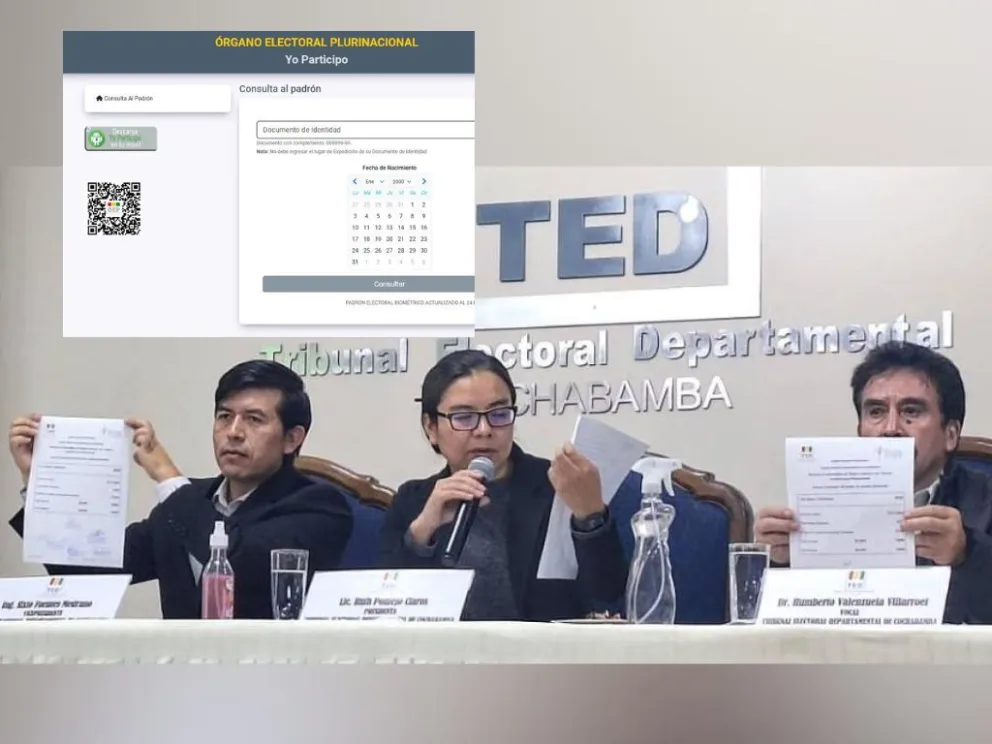 El sorteo de jurados este viernes en Cochabamba. Foto: Unitel y Visión 360