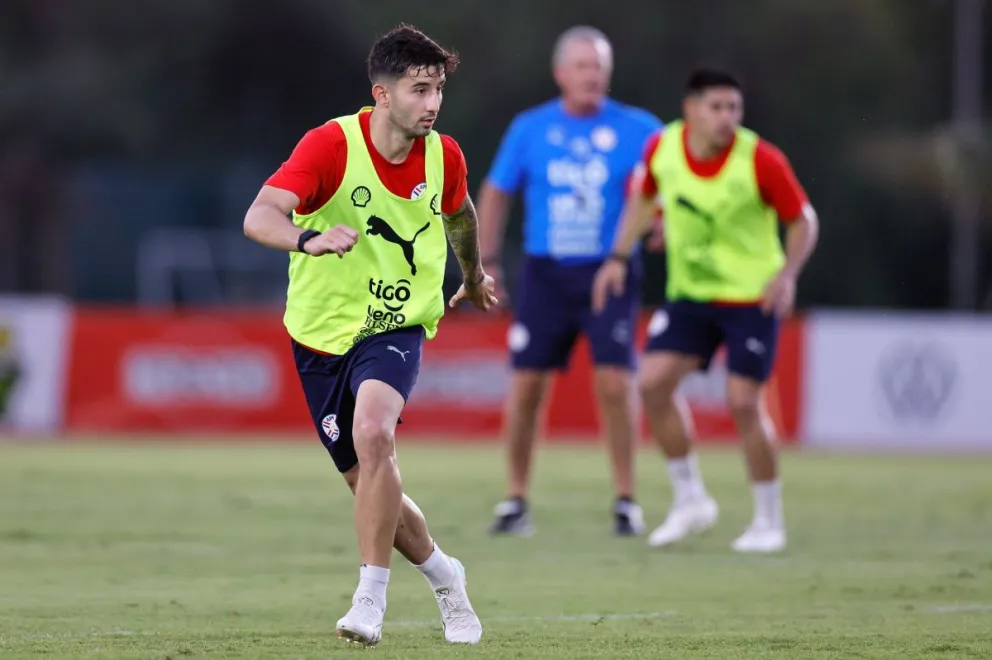 Un entrenamiento de Paraguay antes de venir a Bolivia. Foto: la albirroja en X 