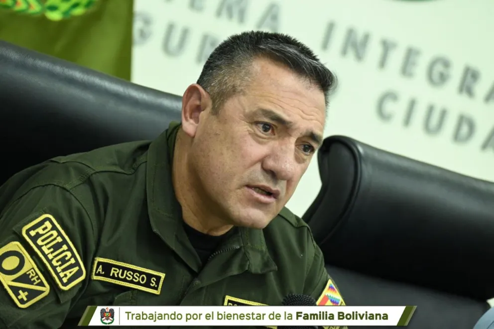 Augusto Russo, comandante de la Policía Boliviana. Foto: Policía Boliviana