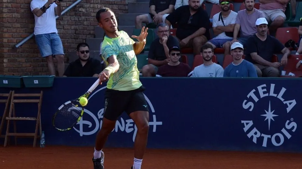 Hugo Dellien durante el campeonato charrúa. Foto: Uruguay Open.