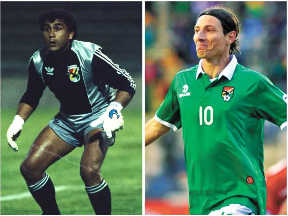 Luis Galarza y Pablo Escobar paraguayos de origen que defendieron la Verde. Fotos: CJM