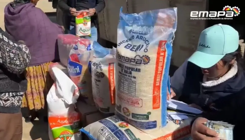 Venta de arroz en los barrios. Foto: captura Emapa