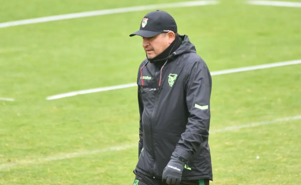 Villegas durante la práctica de este lunes en Achumani. Foto: APG.