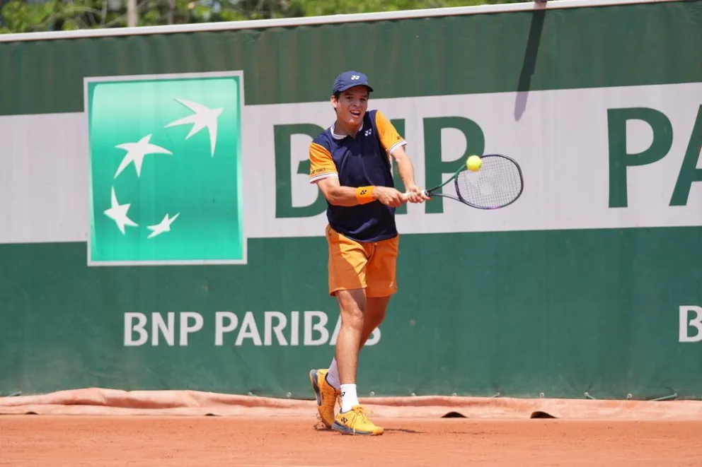 Prado durante el Roland Garros Junior. Foto: Roland Garros.