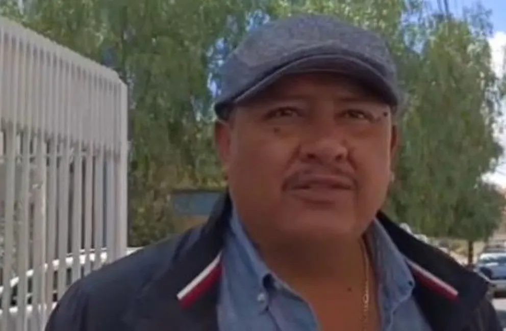 Ludwin Ledezma, representante legal del oficial Juan Román, una de las víctimas asesinadas en Pucamayo. Foto: Captura