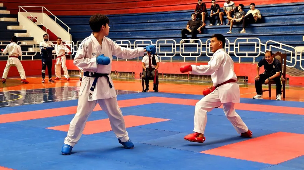 Un combate anterior del karate boliviano. Foto: Feboka.