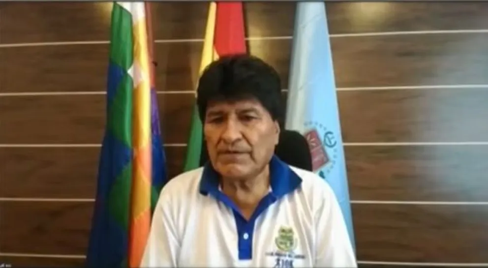 Evo Morales durante la entrevista con el medio argentino.