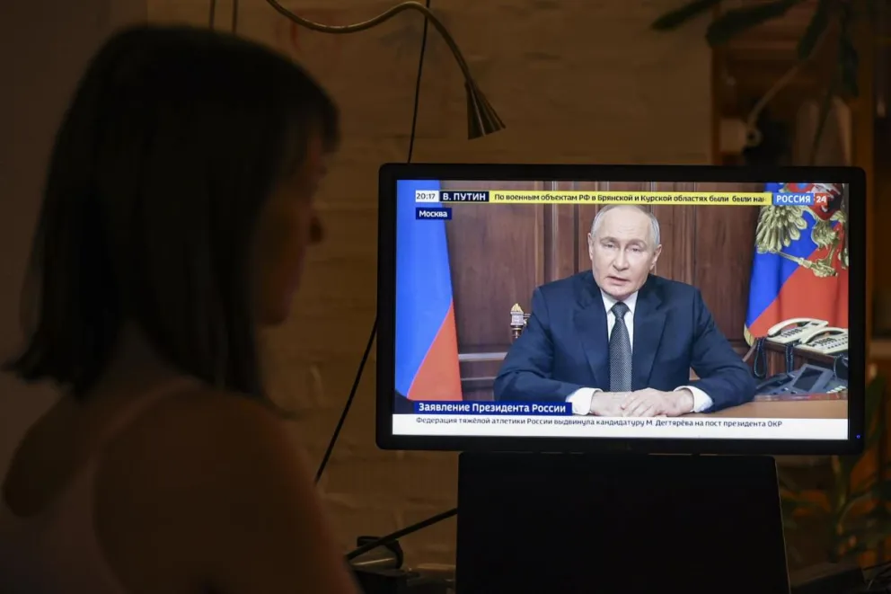 Putin habla en televisión del éxito de la prueba del misil de medio alcance Oreshnik. Foto: EFE