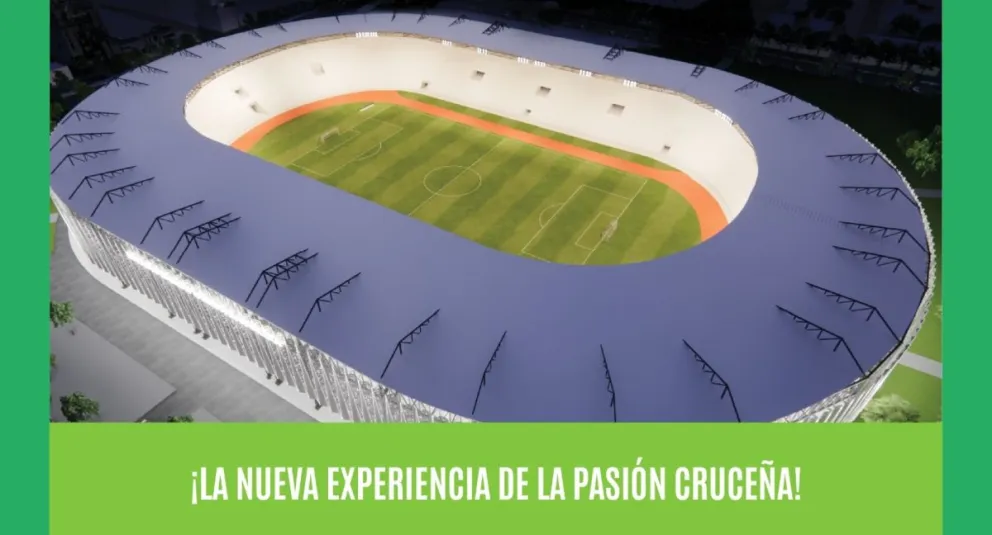 Así lucirá el nuevo estadio Tahuichi Aguilera de Santa Cruz. Ilustración: Gobernación de Santa Cruz