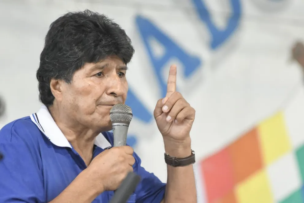 Evo Morales,este viernes en Lauca Ñ. Foto: EFE