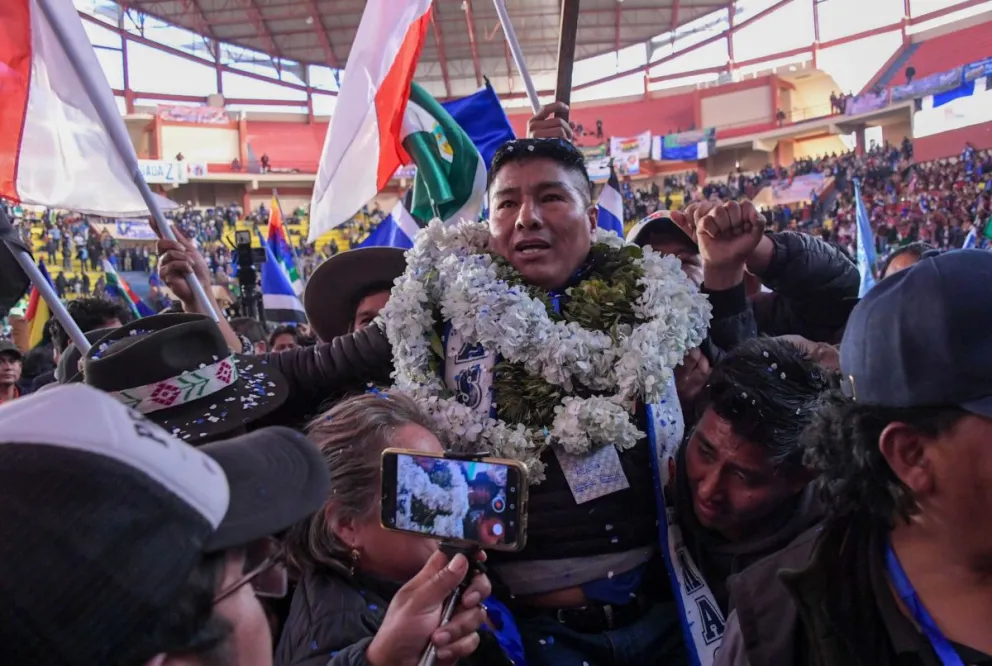 Grover García, presidente del MAS "arcista" elegido el en X Congreso, en mayo. Foto: ABI
