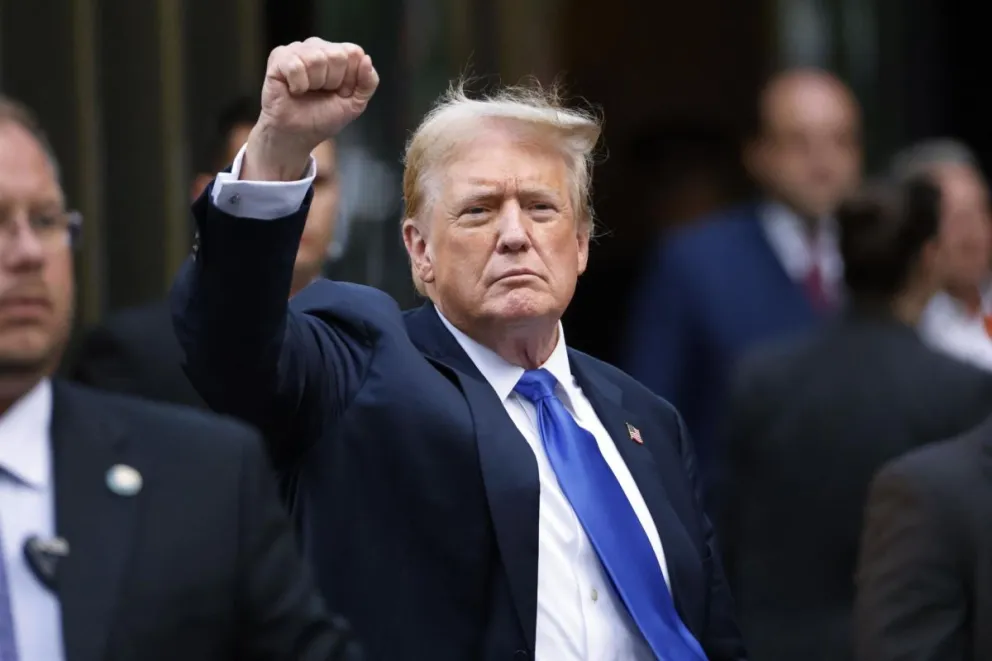 Trump durante su juicio penal en la Corte Suprema de NYC el 30 de mayo de 2024. Foto: EFE