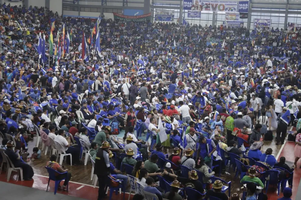 Una concentración de los "evistas" del MAS. Foto: Archivo APG