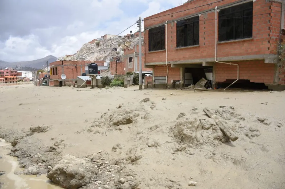 Una vista de la zona Bajo Llojeta afectada por la mazamorra. Foto: APG