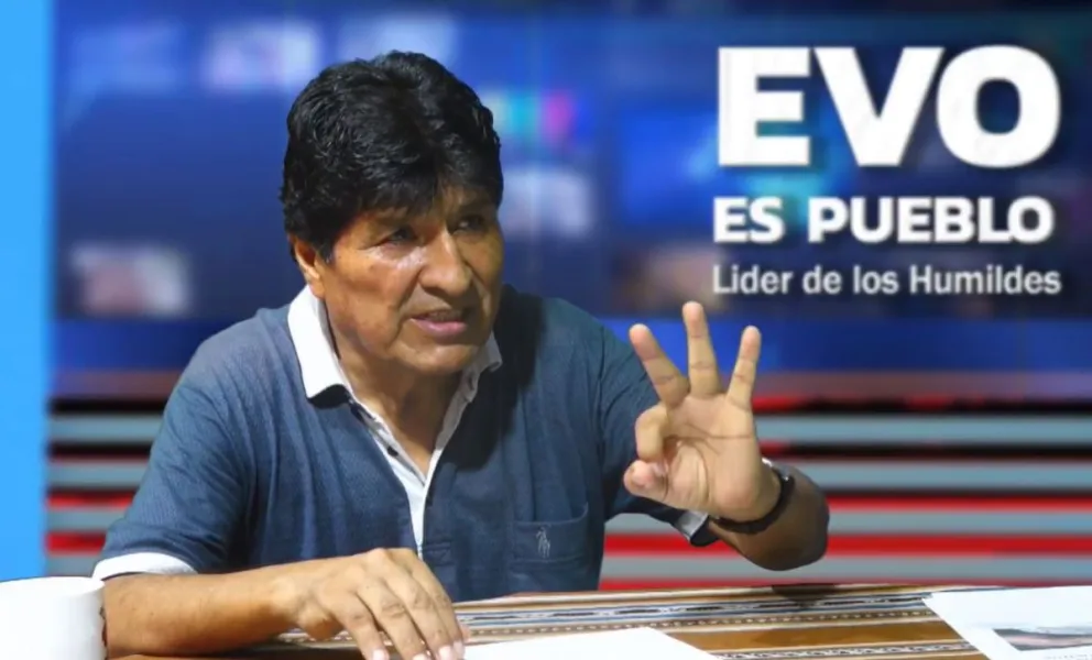 Evo Morales, durante sus declaraciones de este miércoles. Foto: Captura de video