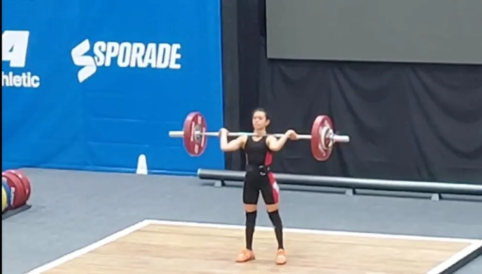 La boliviana Torrez durante su competencia. Foto: Captura de pantalla.