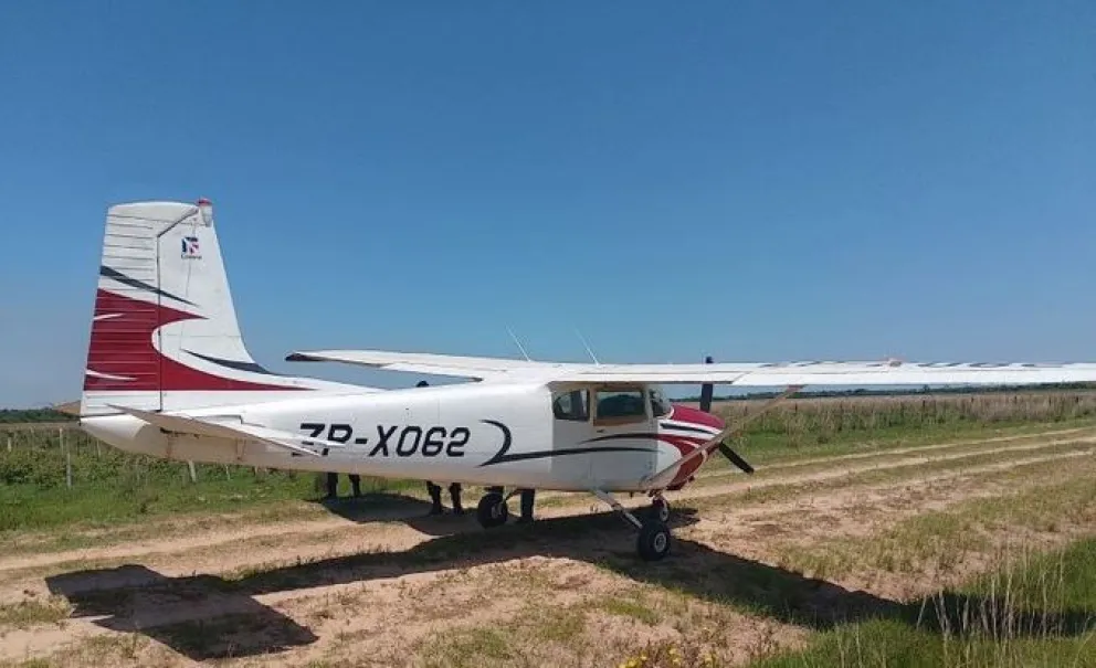 Una avioneta en el Chaco paraguayo, imagen referencial. Foto: Policía de Paraguay