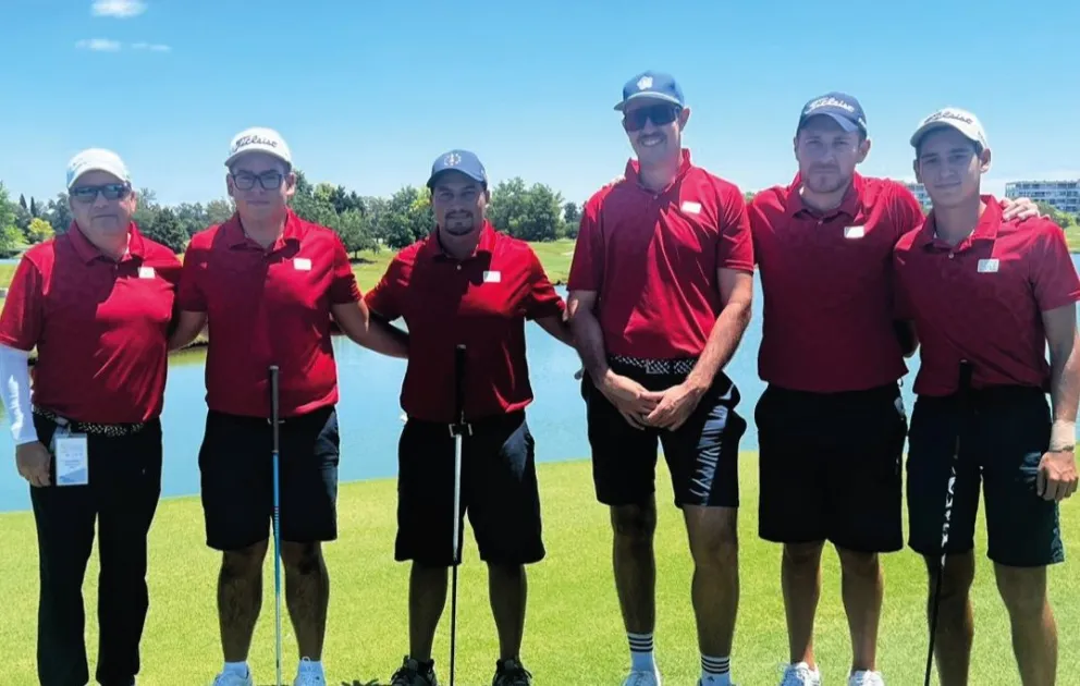El equipo masculino que jugó en Buenos Aires. Foto: Federación Boliviana de Golf.