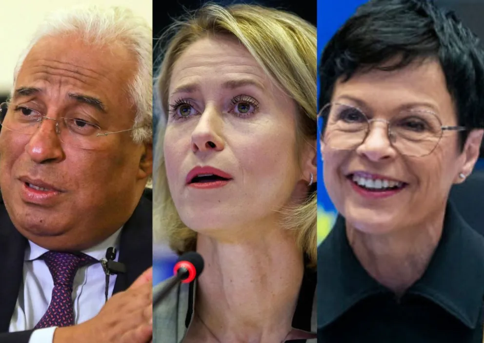 Antonio Costa, Kaja Kalla y Marta Kos. Fotos: EFE y Pietro Naj-Oleari, European Parliament