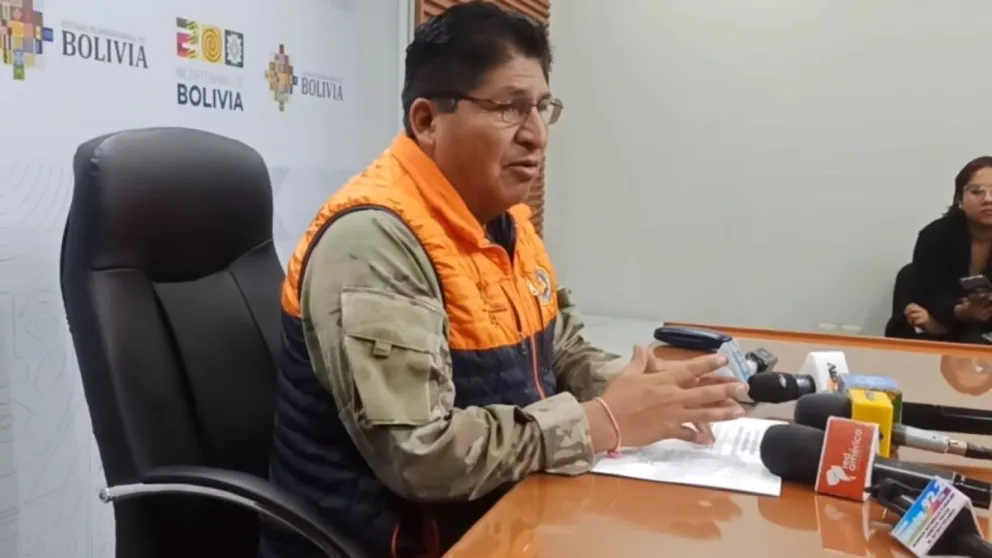 Viceministro de Defensa Civil, Juan Carlos Calvimontes.   Foto: Captura RPO's Bolivia 