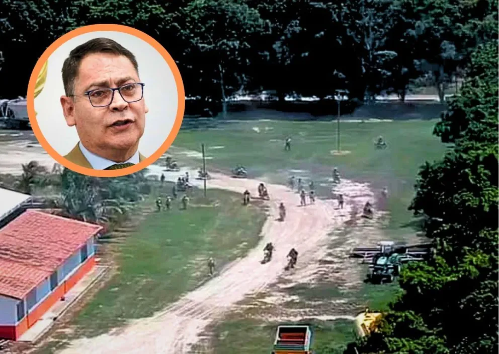 Aguilera y, por otro lado, los avasalladores que actuaron en Santa Rita. Fotos: ABI y RRSS