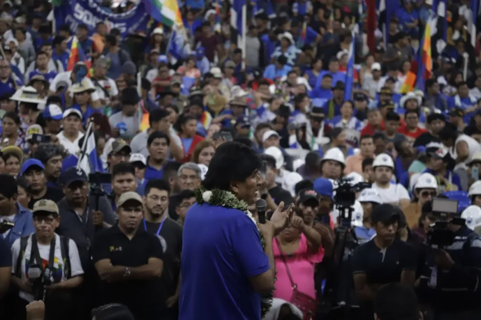 Evo Morales, durante un anterior encuentro del MAS "evista". Foto: APG 
