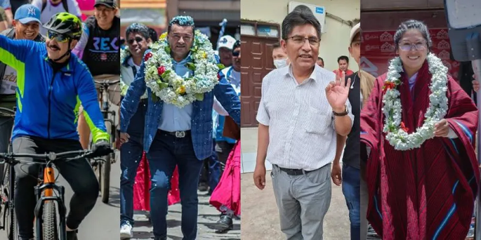 Tres alcaldes y un exgobernador apuntan a candidatear con sus propias agrupaciones. Foto: Composición