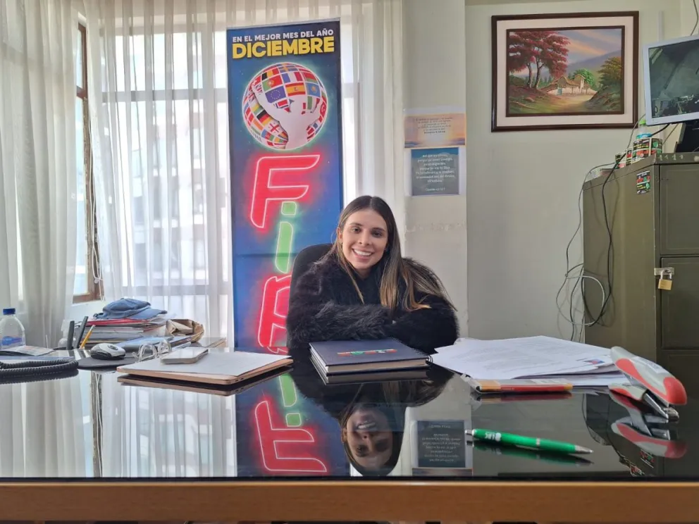 La directora de Comunicación y Marketing de la Fipaz, Karol Dick, informó que el evento espera batir récords de visitantes y empresas. Foto M. Belmonte.
