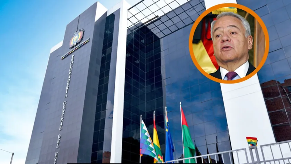 Edificio de la PGE y el expresidente Sánchez de Lozada. Foto: PGE y EFE. Montaje: Visión 360 