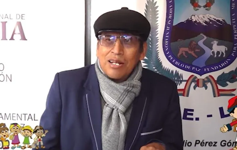 Basilio Pérez, director Departamental de Educación de La Paz. Foto: captura