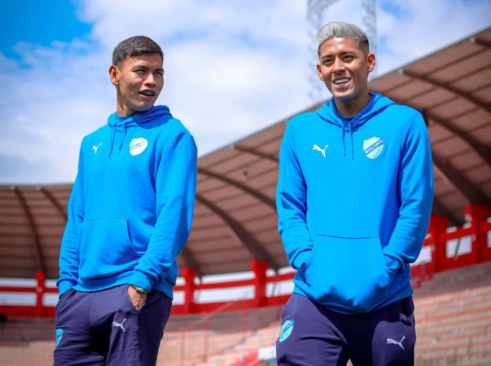 Jesús Sagredo y Ramiro Vaca de filas del cuadro de la Academia que visita hoy a Wilster. Foto: CB
