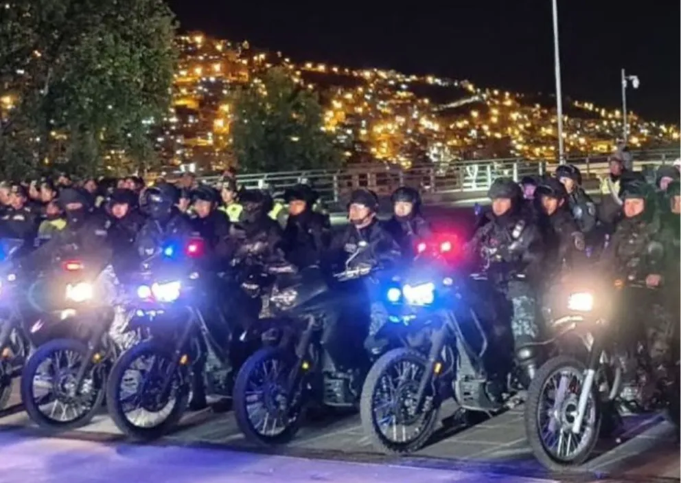 La Policía desplegará más de 2.500 efectivos para garantizar la seguridad ciudadana en las fiestas de fin de año. Foto. Policía Boliviana