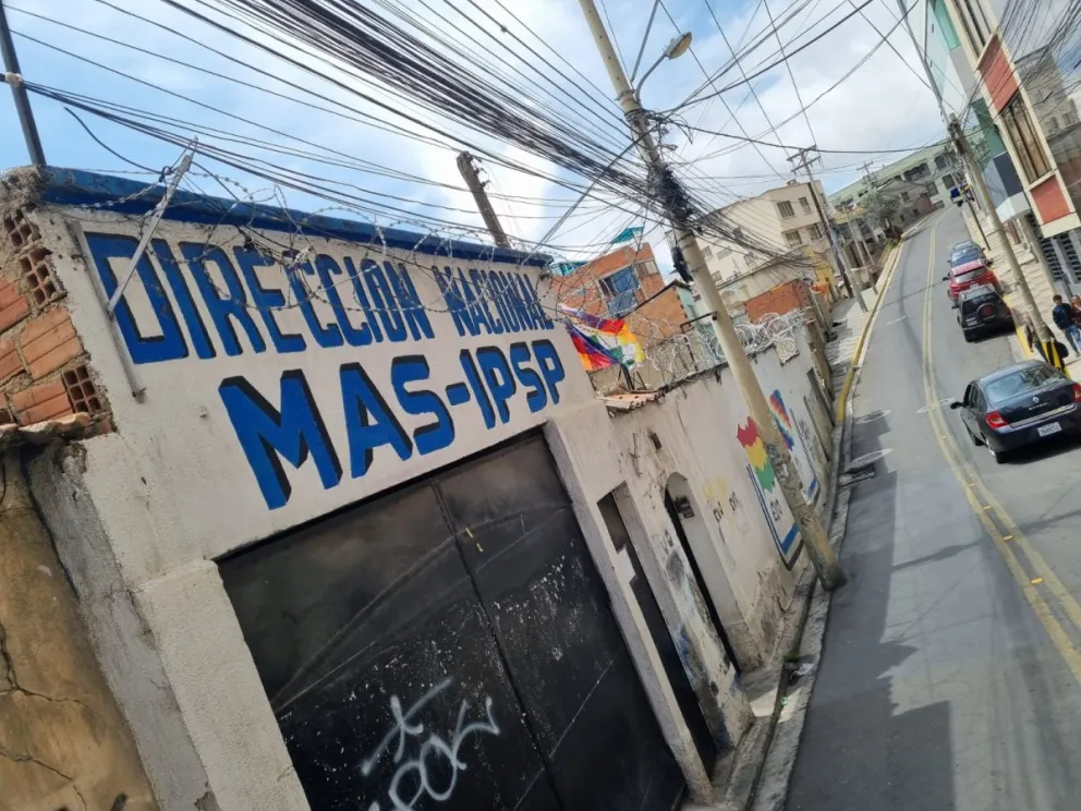 La Dirección Nacional del MAS situada en la zona de Miraflores. Foto: DTV