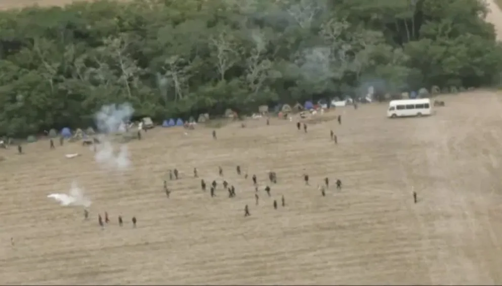 Avasallamiento de un predio. Foto: Eju Tv (referencial)