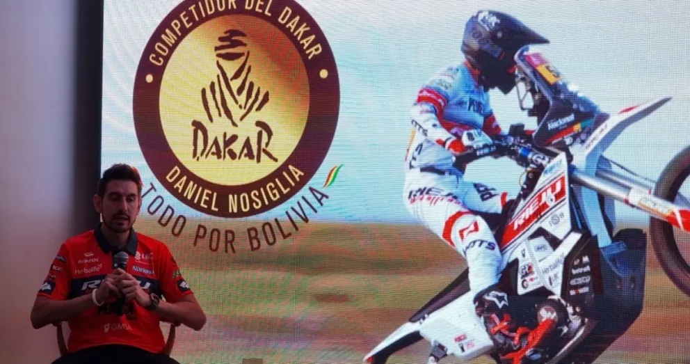 Daniel Nosiglia da detalles de su preparación para el Dakar 2025. Foto: Marcelo Avendaño.