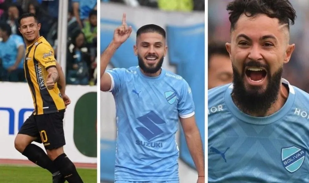 Ortega (izq.), Melgar y Savio, los autores de los goles en el primer tiempo del clásico. Fotos: APG