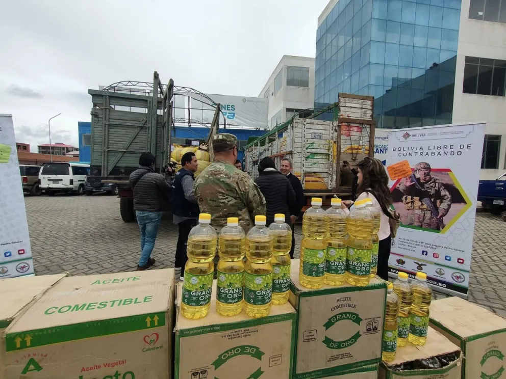 Productos recuperados en los operativos. Foto. ABI