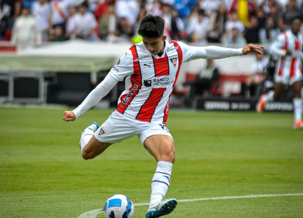 Gabriel Villamil en uno de los partidos de la Liga de Quito. Foto: LDU